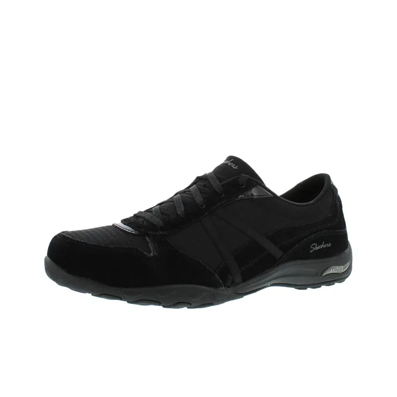Skechers Arch Fit Anti Slip Wear Resistant Low Top Casual Shoes Women's Black-0