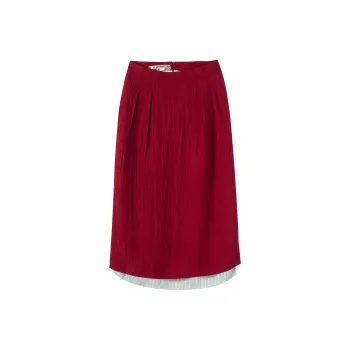 MOLE'NERATION Skirts Unisex Gemstone Red With Mint Green