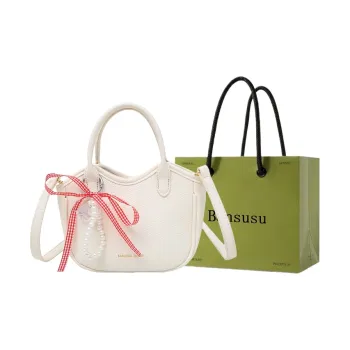 Bansusu PU One Shoulder Handbag Women's White/Black/Pink/Khaki