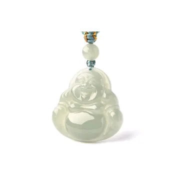 Lingfei Hetian Jade Pendants Pale Greenish White Jade Women's