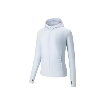 Anta Variety Training Collection Breathable Quick Dry UV Protection Sun Protection Clothing Women's Light Dusk Blue