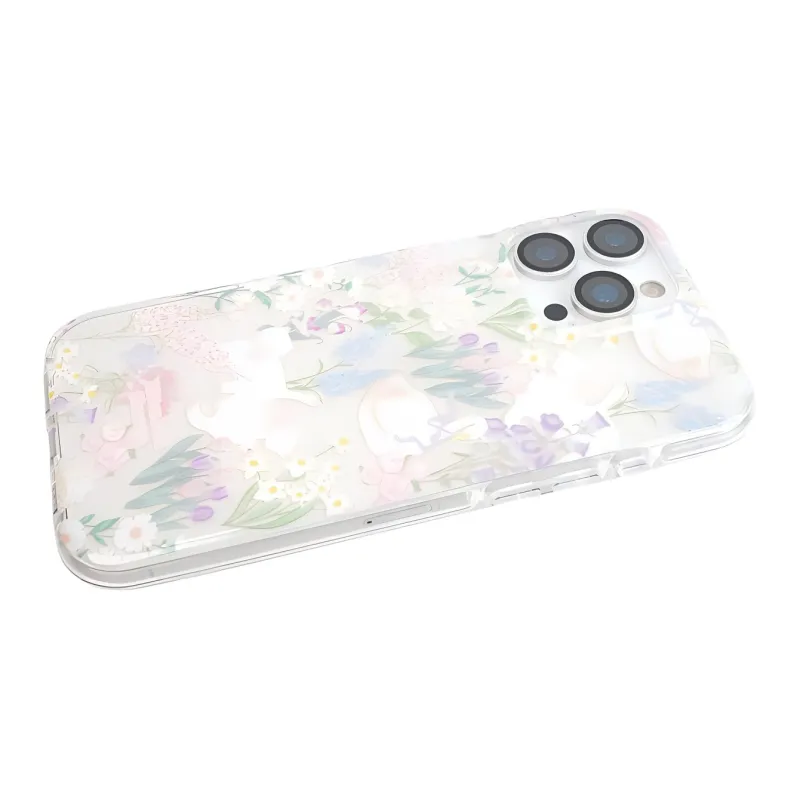 Sopi Acrylic Material Kitten Swan Among Flowers Phone Cases Compatible With IPhone 16/15 Pro Max/Apple 13/14 Pro/Max-5