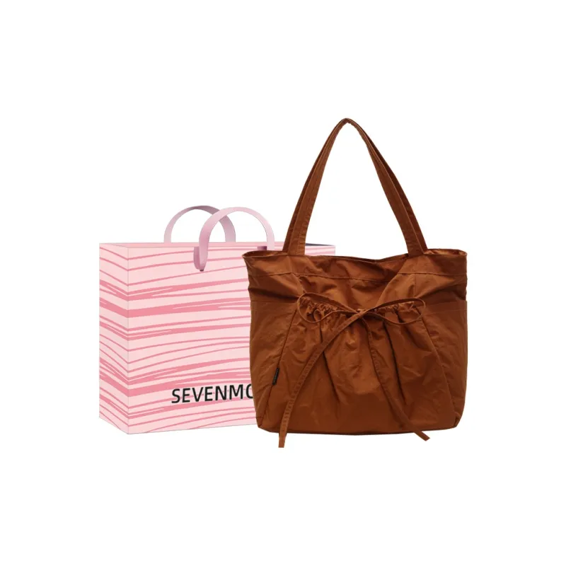 SEVENMOONS Nylon Shoulder Bag Regular Women's Ecru/Black/Green/Pink/Brown-16