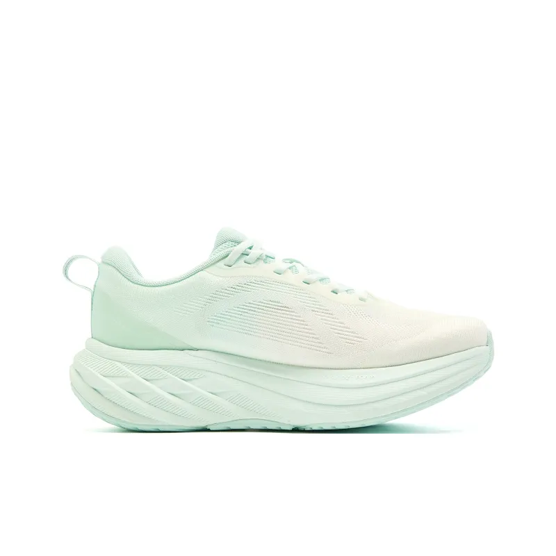 QIAODAN Cushioning, Slip Resistant, And Abrasion Resistant Low Top Casual Running Shoes Women's White Cyan-1