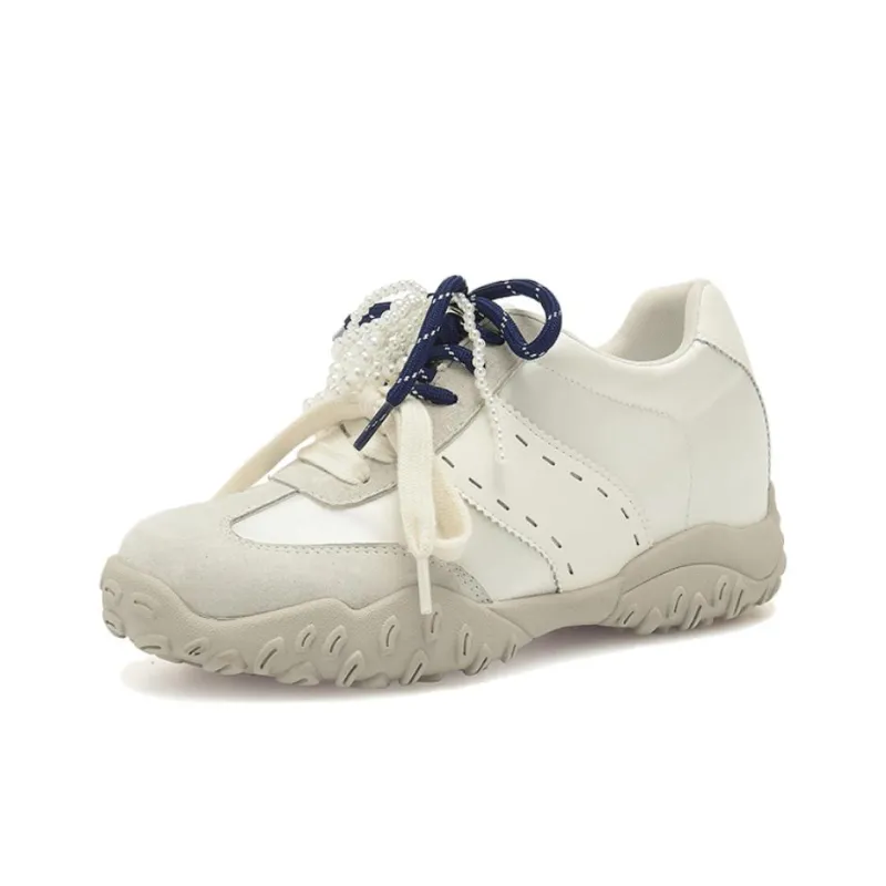 AGSDON Height Increasing Low Top Casual Shoes Women's-8