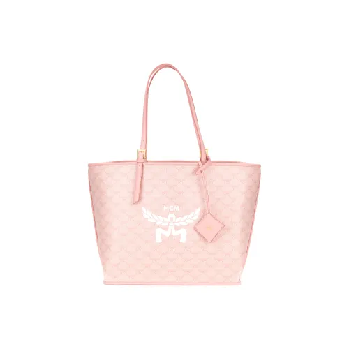 MCM Canvas Bag, One Shoulder Handbag Medium Size Women's Pink