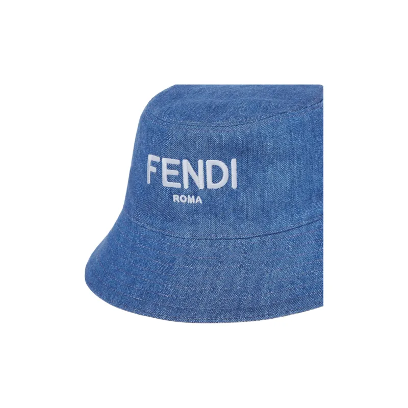 FENDI Cotton Bucket Hats Kids' Blue-2