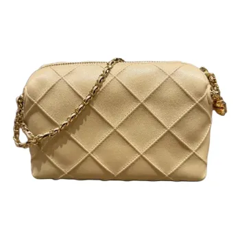 TORY BURCH Fleming Leather Crossbody Bag, Shoulder Bag Mini Women's Yellow