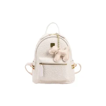 Yalu PU Backpack Women's White/Black