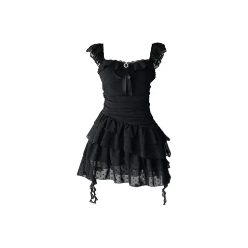 PLANE DRIFT Slip Dresses Women's Black