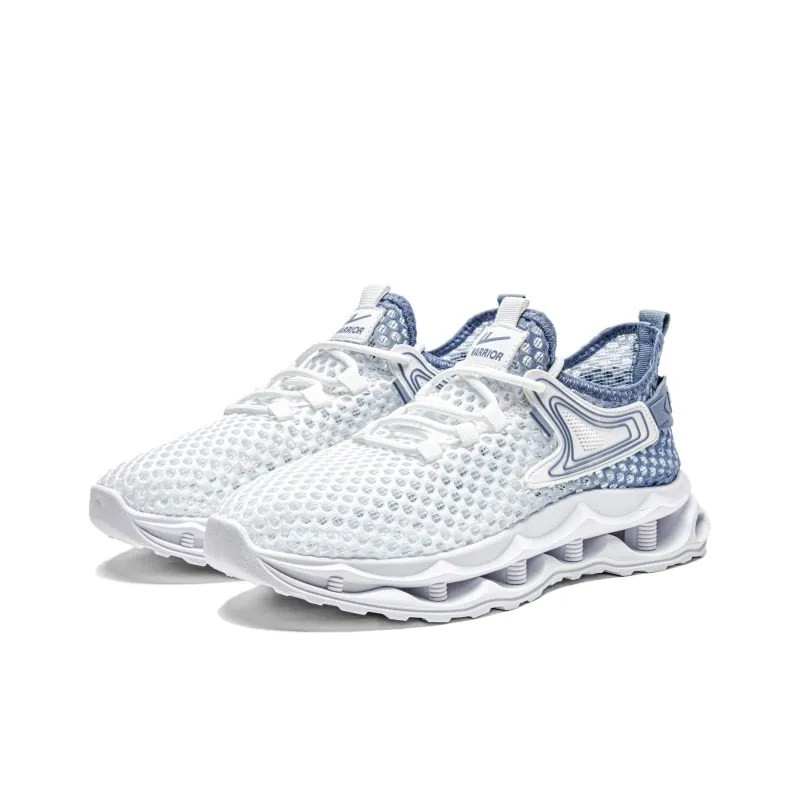 Warrior Breathable Lightweight Height Increasing Low Top Casual Shoes Unisex Dusty Blue-2