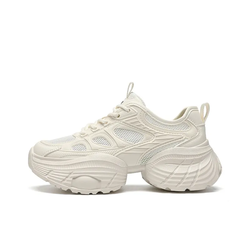 ZHR Small Round Pendant Cushioning, Wear Resistant Low Top Chunky Sneakers Women's-0