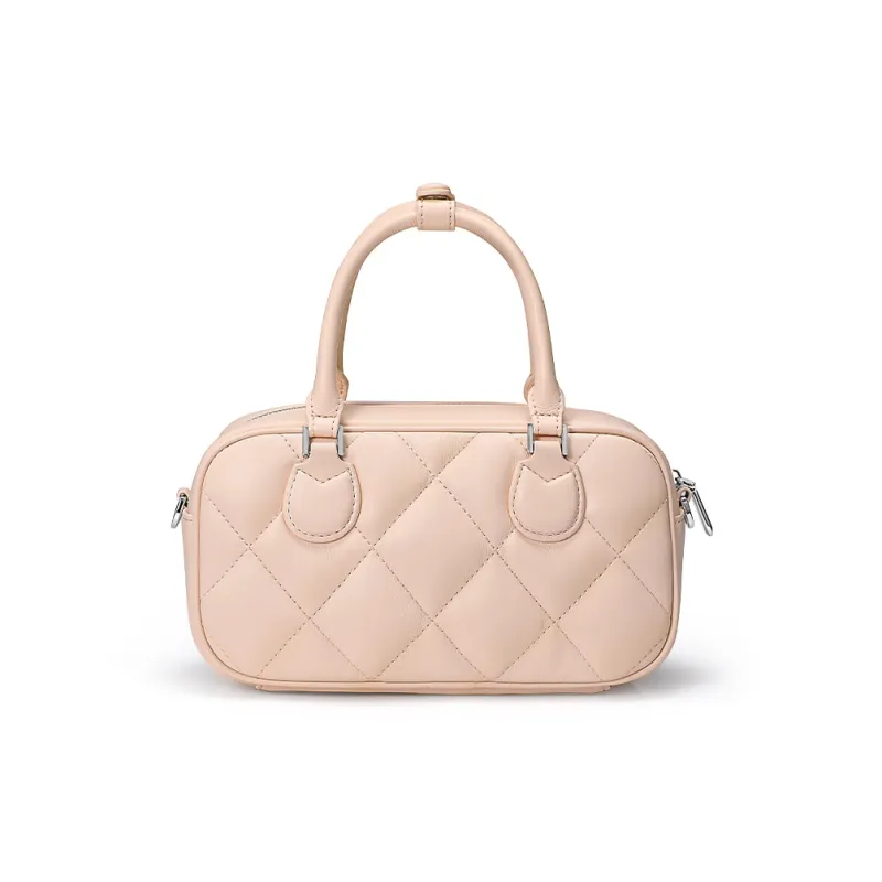 JUST STAR Synthetic Leather Small Square Bag, Shoulder Bag, Crossbody Bag, Handbag Trumpets Women's White/Black-26