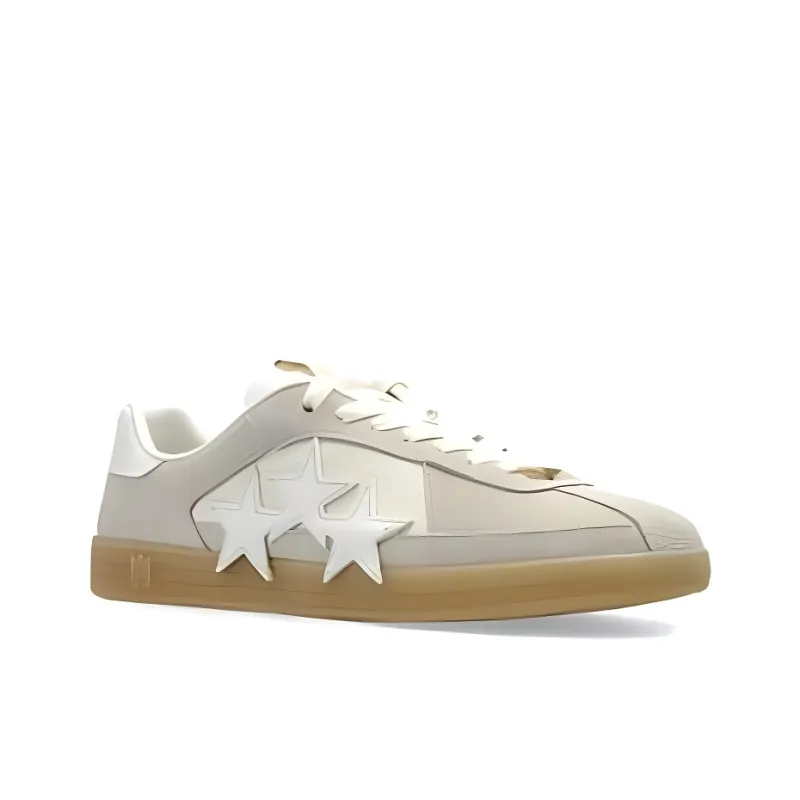 AMIRI Low Top Skateboard Shoes Men's Gray White-3