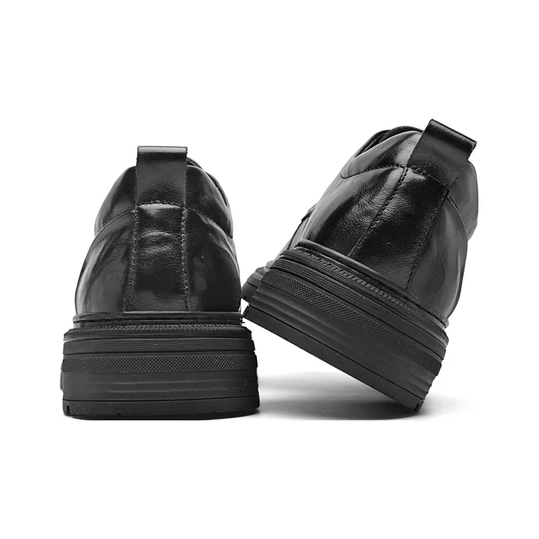 SEPTWOLVES Dress Shoes Men Low Top Black/Brown-5