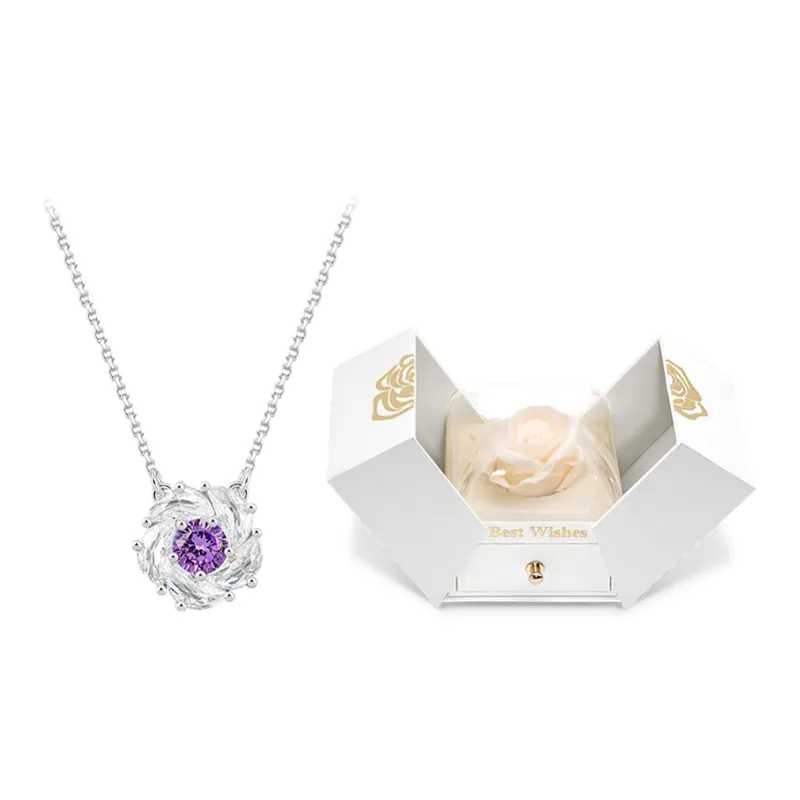 Abyb Charming Synthetic Cubic Zirconia Necklaces Unisex-7