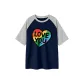 Navy Blue & White Heather Gray