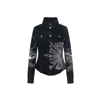 CHANEL Denim Jacket Women's Black