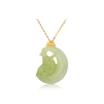 CHINA GOLD Pendants Pale Greenish White Jade Women's