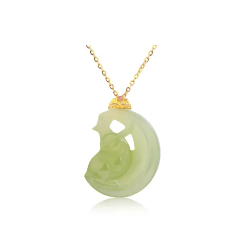 CHINA GOLD Pendants Pale Greenish White Jade Women's