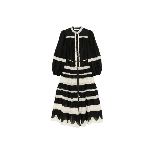 Zimmermann SS25 Long Sleeved Dress Womens Black