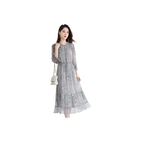 Yi Mengyuan Silk Short Sleeved Dress Women's