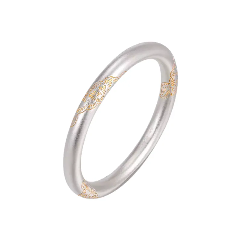 FUYUFU 999 Fine Silver Bangles Women's-0