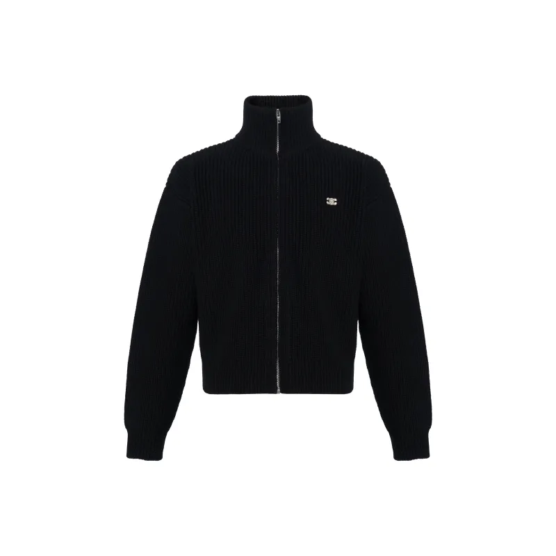 CELINE Triomphe Trucker Sweater In Ribbed Wool-0