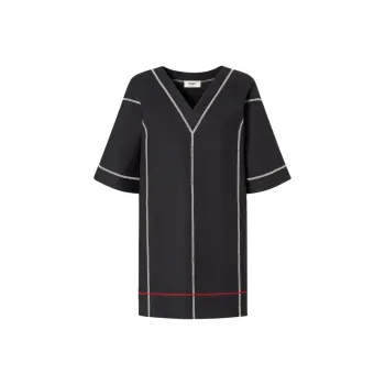 FENDI SS25 Short Sleeved Dress Women's Black