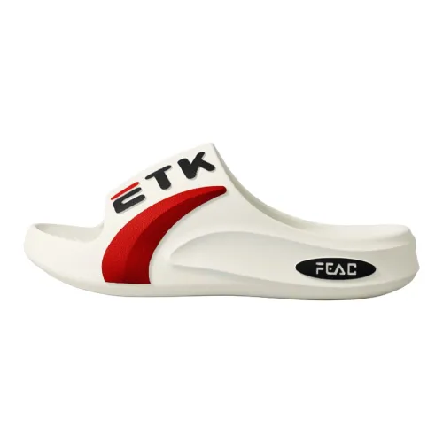 PEAK Very Small Fat Drag Sports Slippers Mens Ivory Yellow