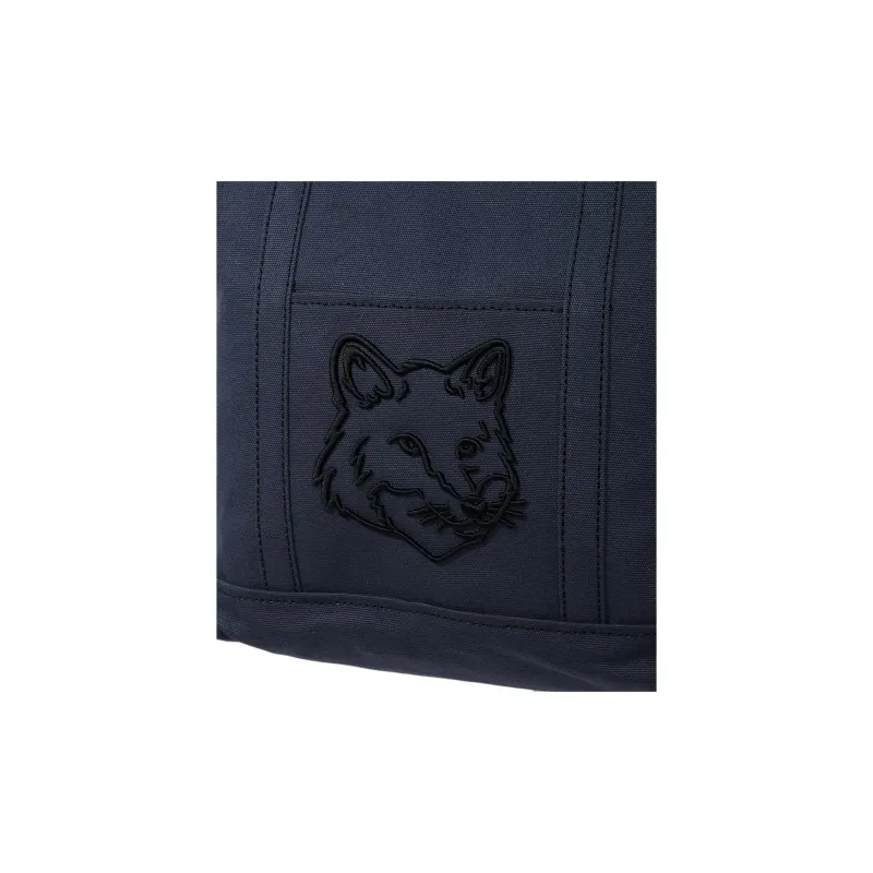 Maison Kitsune Cotton Tote Bag, Shopping Bag, Shoulder Bag, Handbag Small Size Women's Blue-7