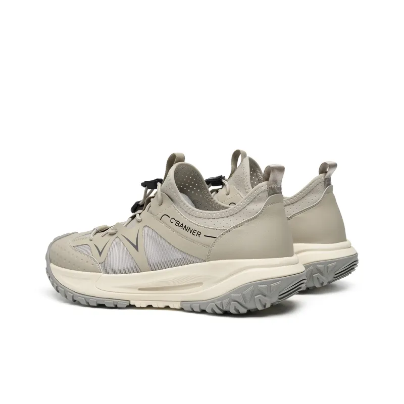 C°BANNER Breathable And Lightweight Low Top Casual Shoes Men's Ecru-2