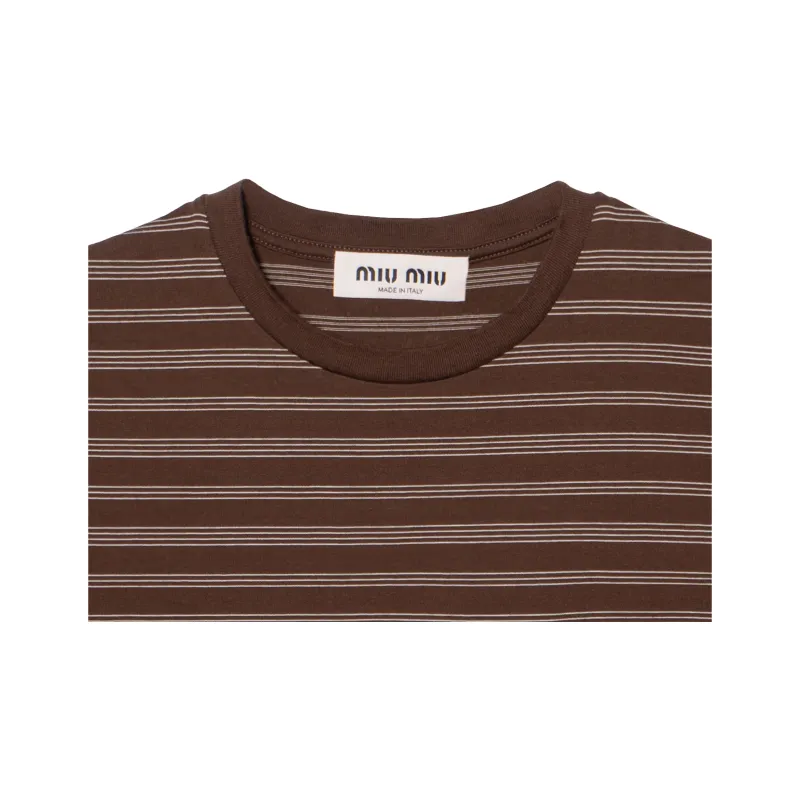 MIU MIU FW24 T Shirt Women's Cocoa Brown-7
