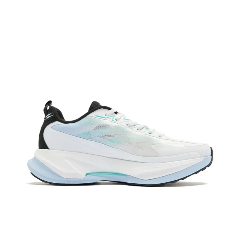 QIAODAN Breathable And Slip Resistant Low Top Casual Running Shoes Men's White Blue-1