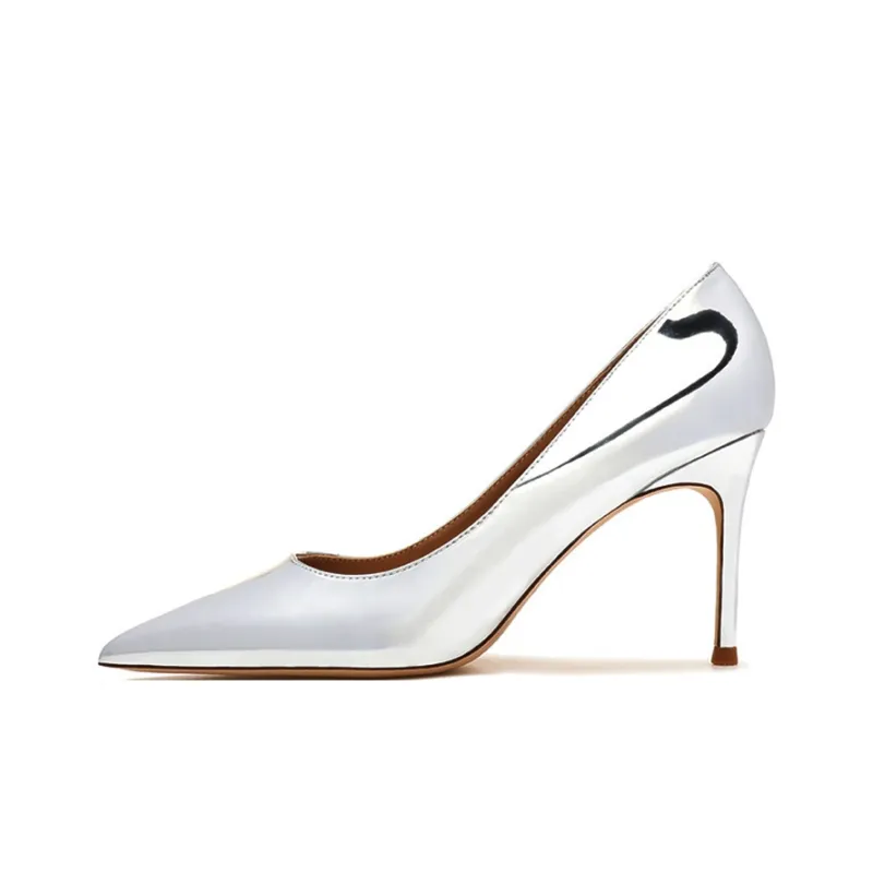 MABEL&CO Slim Heel High Heels Women's Silver-0