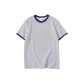 White Gray Navy Blue Edge