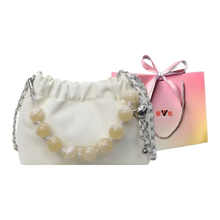 Yalu PU Portable Crossbody Bag, Shoulder Bag Women's Black/Ecru/Silver/Pink-7