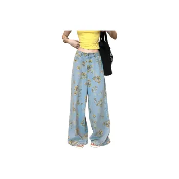 7 SEVFUN Jeans Women's Blue Floral