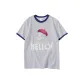 White Gray Navy Blue Edge