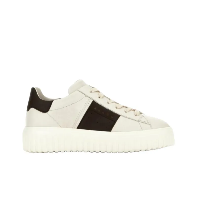 HOGAN H Stripes Low Top Skateboard Shoes Men's Ivory-2