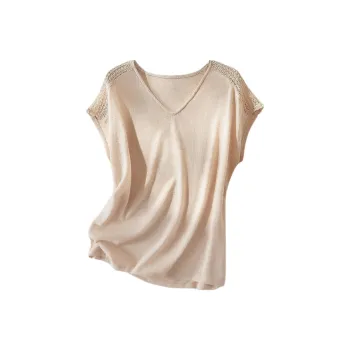 LUYOUYE T Shirts Women's Light Orange Apricot