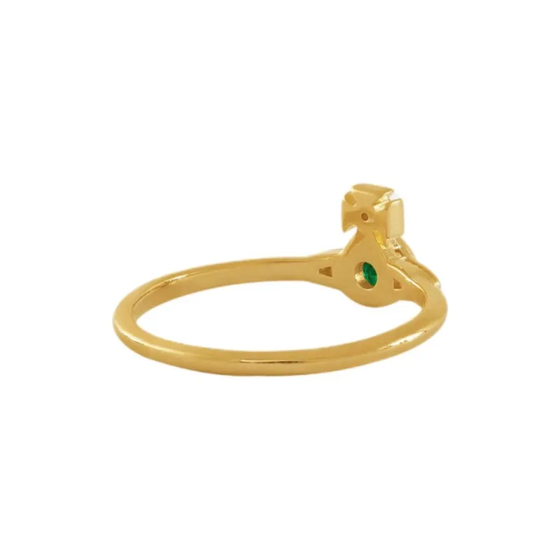 Vivienne Westwood Cubic Zircon Rings Women's Gold-2