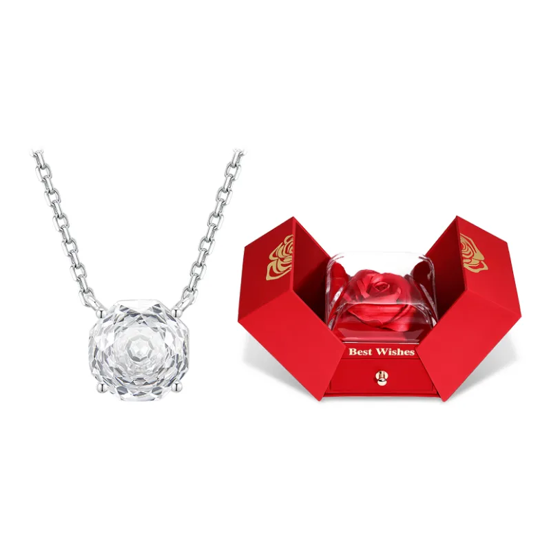 Abyb Charming 3.96 Carat/Synthetic Cubic Zirconia Necklaces Women's-4