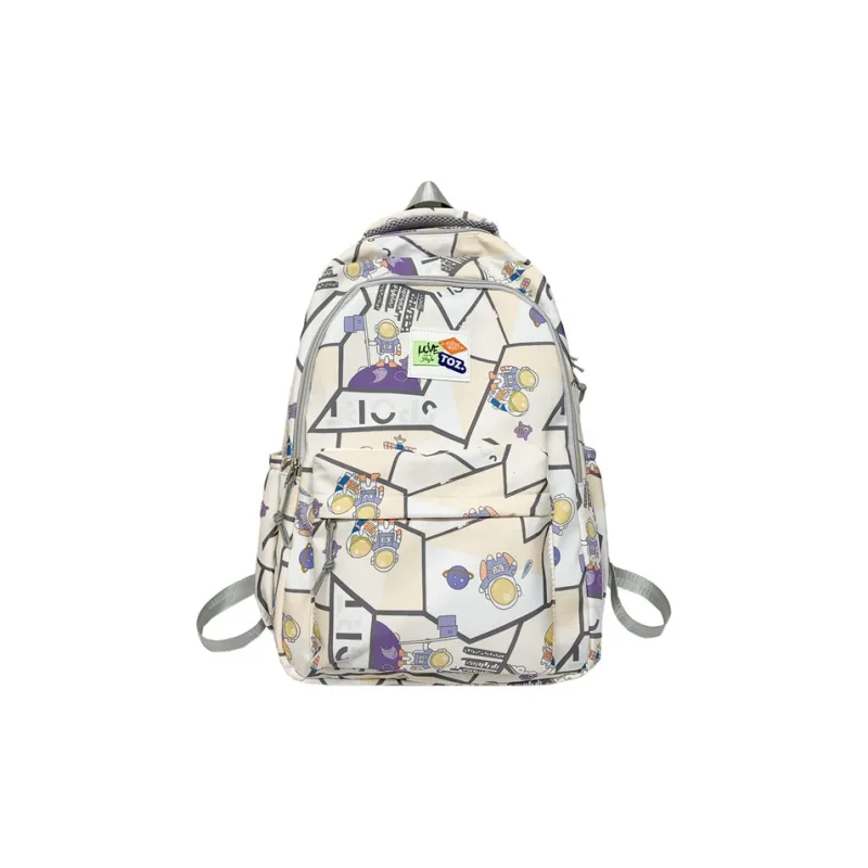 Yalu Nylon Backpack Regular Unisex Multicolor-12