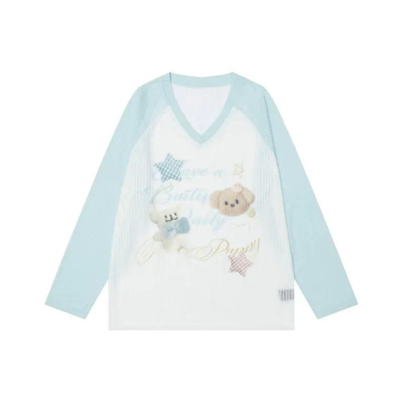 ABCMININ Raglan Sleeve T Shirt Women's-0