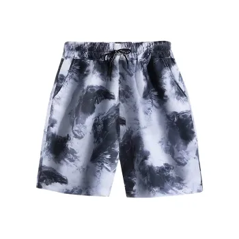 PISYPOX Casual Shorts Unisex Ink Wash Painting