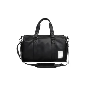 Yalu PU One Shoulder Portable Crossbody Bag, Travel Bag Unisex Black