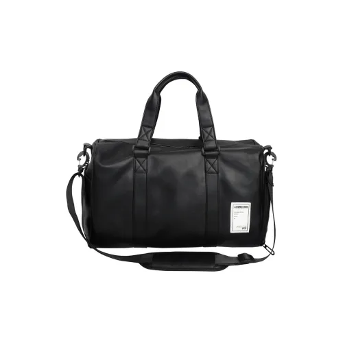 Yalu PU One Shoulder Portable Crossbody Bag, Travel Bag Unisex Black