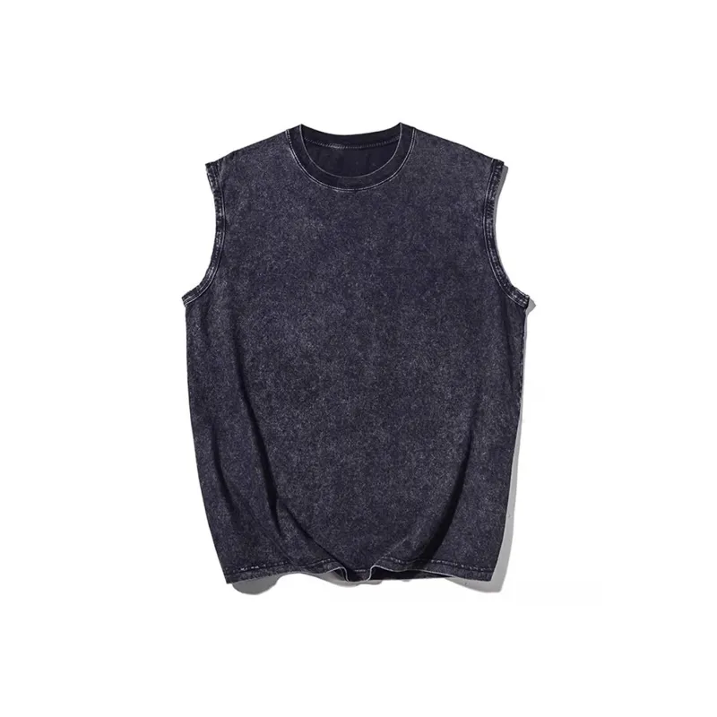 ZYKY Tank Tops Unisex Washed Black-0