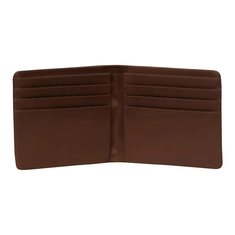 Herschel Litchi Grain Vegan Leather Wallet Unisex Saddle Brown-2